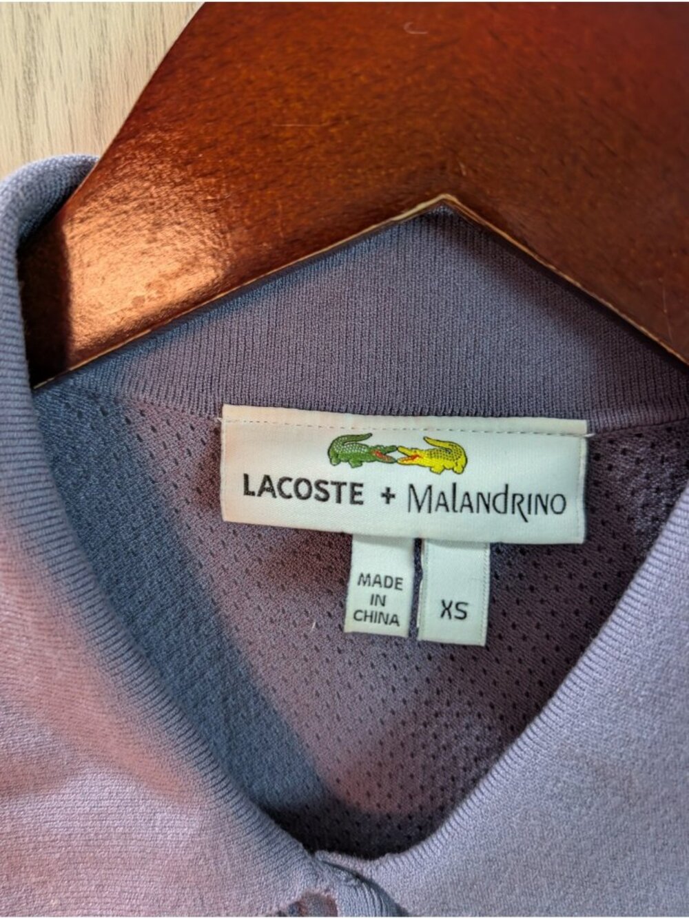 Lacoste Malandrino Shirt Womens Purple Sleeveless Button Embellished Ruffle XS - Picture 4 of 7